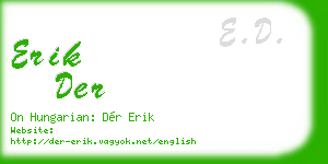 erik der business card